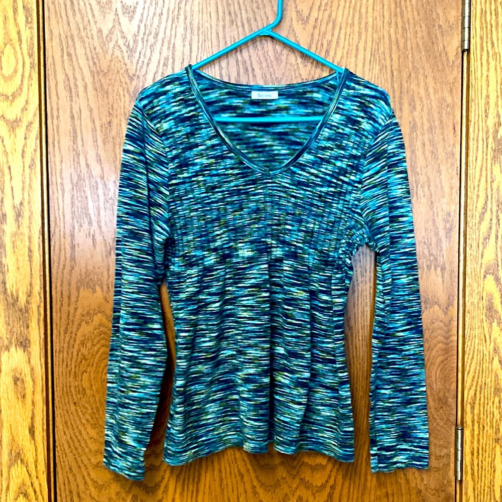 Soft Lightweight Multi Colored Greens Sweater